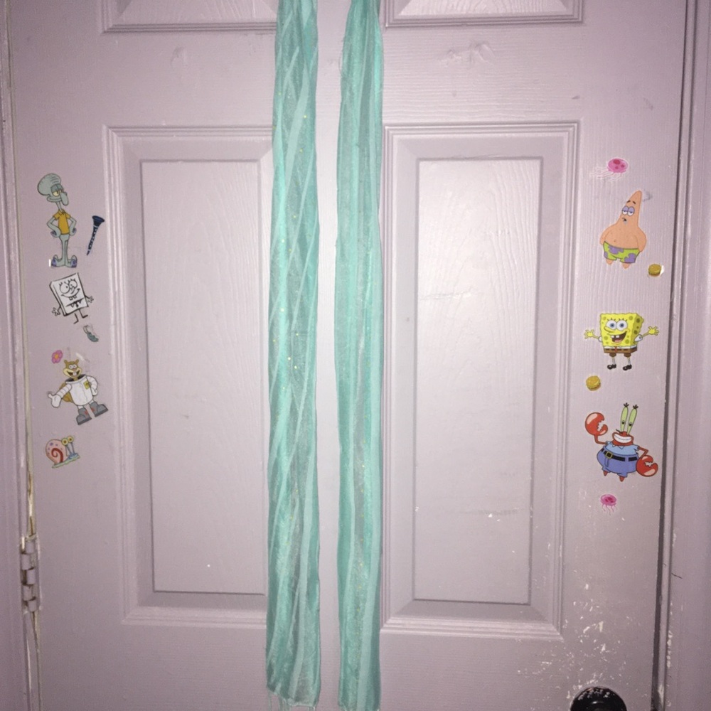 Light Aqua Sheer Scarf - Mint Green